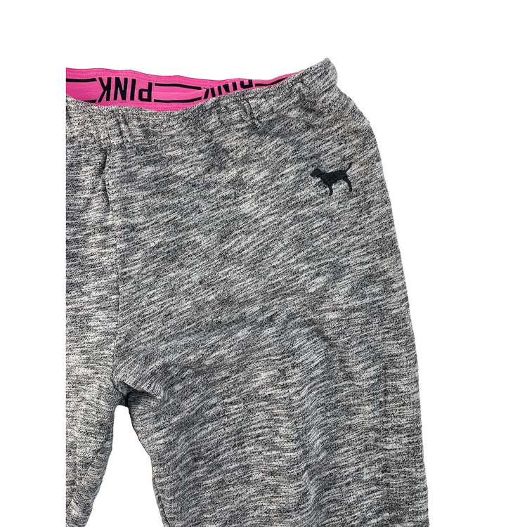 Women's Victoria's Secret PINK Grey Marl Logo Jogger Sweatpants Size S