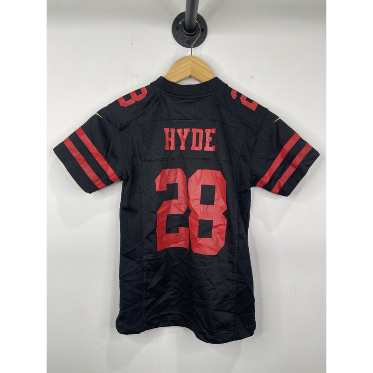 YOUTH SAN FRANCISCO 49ERS NFL SHIRT JERSEY NIKE CARLOS HYDE SZ SMALL