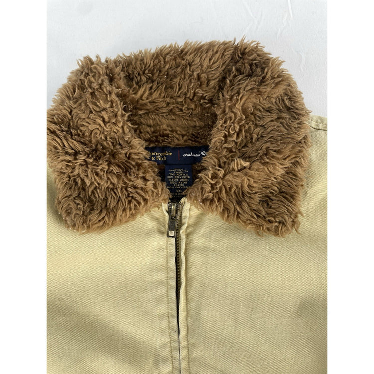 Women’s Vintage Y2K Abercrombie & Fitch Cropped Bomber Jacket Size XS