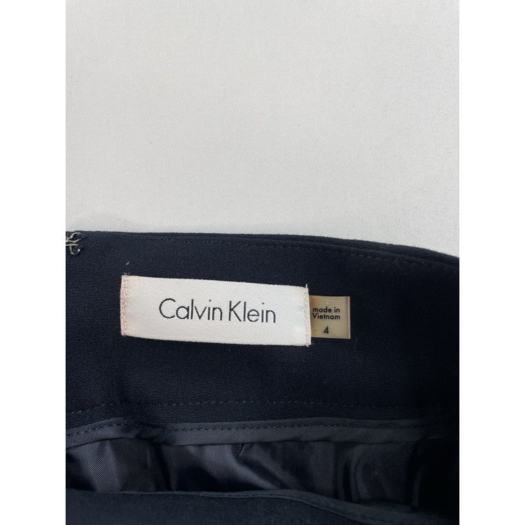 Womens Calvin Klein Black Pencil Skirt Size 4