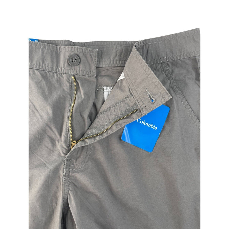 Mens Columbia Sportswear NWT Gray Regular Fit Hiking Outdoor Shorts SIZE 36