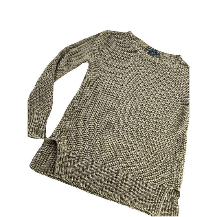 Womens 2010s Ralph Lauren Open Knit Linen Crewneck Sweater Size S