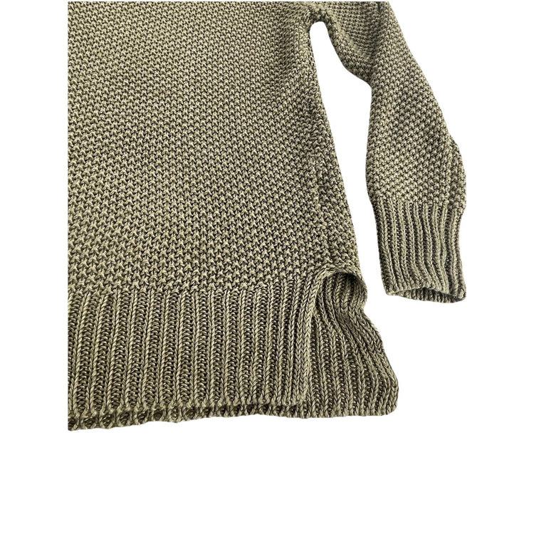 Womens 2010s Ralph Lauren Open Knit Linen Crewneck Sweater Size S