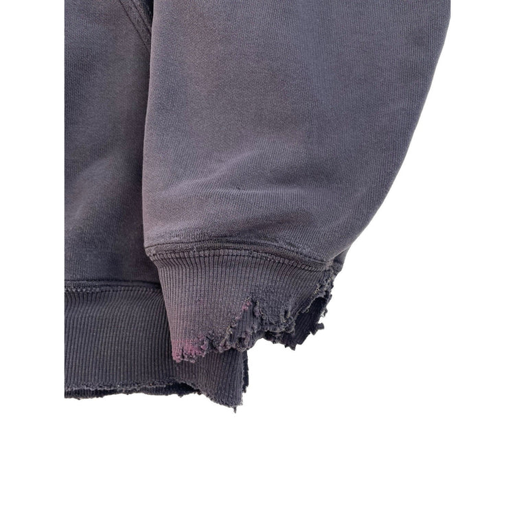Mens Distressed Carhartt Crewneck Sweatshirt Charcoal Size Large Tall