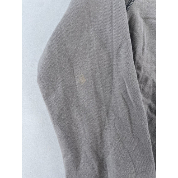 Womens Y2K Aeropostale Gray V Neck Hooded Sweater Size Medium