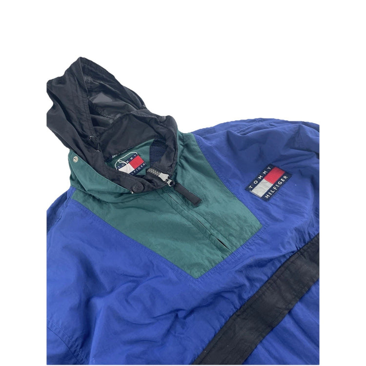 Tommy Hilfiger Men L/g Blue And Black Snow Coat