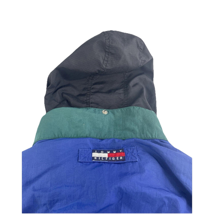 Tommy Hilfiger Men L/g Blue And Black Snow Coat