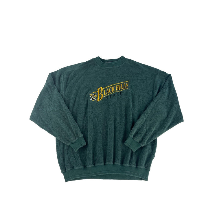 Mens Vintage LA Loving Black Hills State Fleece Crewneck Sweatshirt Size XL