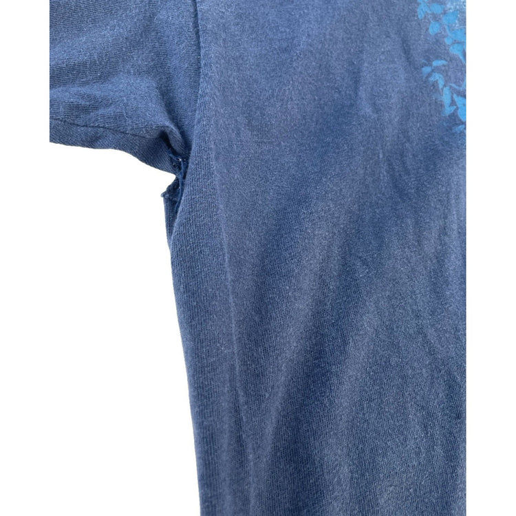 Mens Extreme Concepts Faded Navy Blue Wolves Nature Moon Graphic Tee SIZE XL