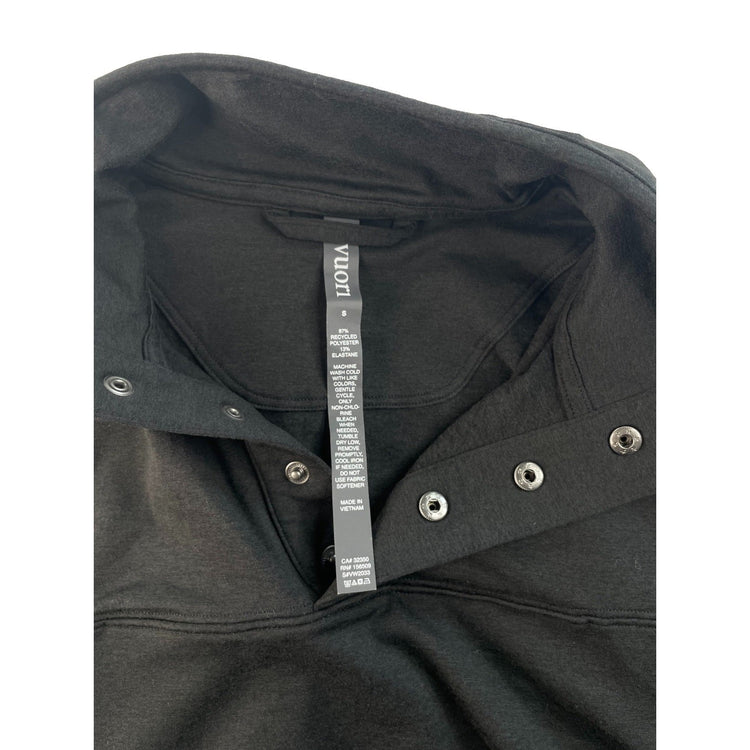 Women's Vuori Black Snap-Front Pullover Long Sleeve Shirt Size S