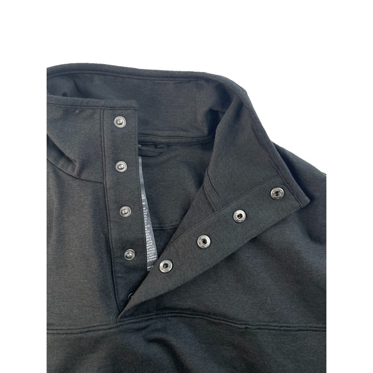 Women's Vuori Black Snap-Front Pullover Long Sleeve Shirt Size S