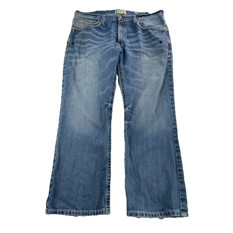 Men’s Ariat M4 Relaxed Boot Cut Blue Jeans Size 38 X 30