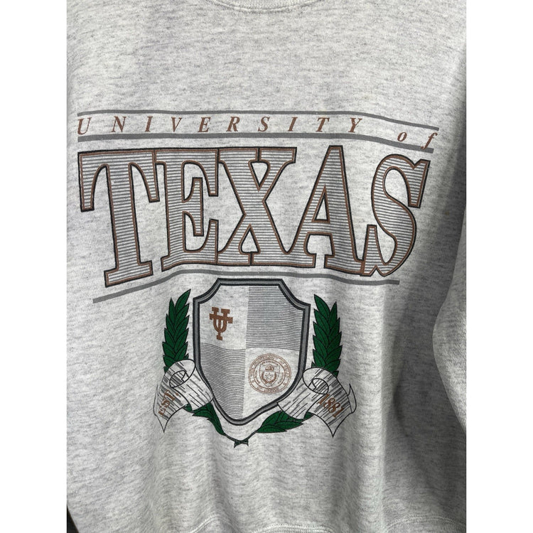 Men’s Vintage Gray Jerzees Sweatshirt Univesity Of Texas Sz L