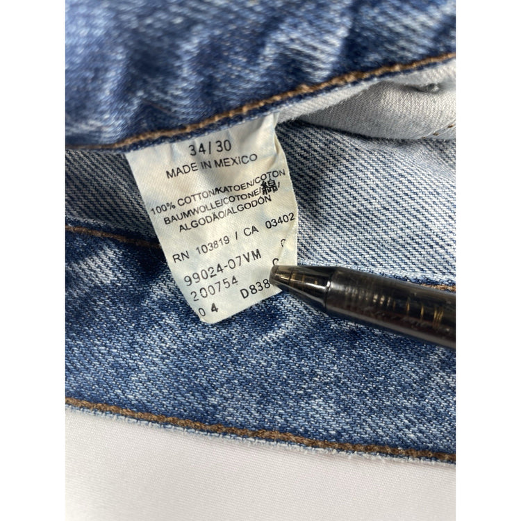 Mens Harley Davidson Genuine Motorclothes Straight Blue Jeans Size 34x30