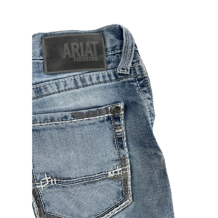 Mens Ariat M2 Relaxed Bootcut Lightwash Blue Jean Size 29x32