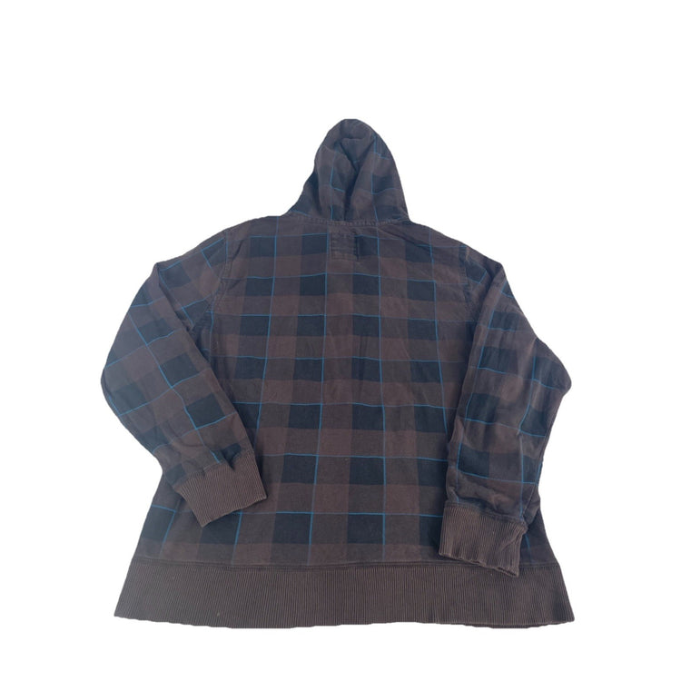 Men Mossimo Supply Co Athletic Fit Plaid Full-Zip Hoodie Size Xxl