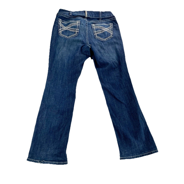 Womens ARIAT Mid-Rise Boot Dark Wash Blue Jeans Size 16WR