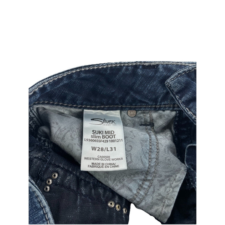 womens silver jeans super stretch skinny 28/31