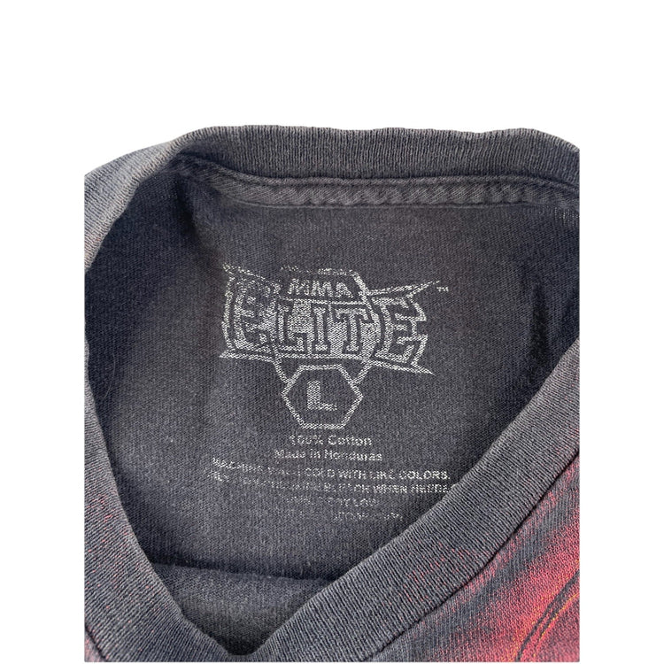 Mens MMA Elite Skull Graphic All-Over Print T-Shirt Black Size Large