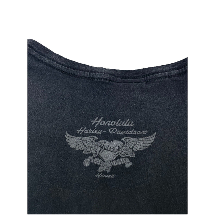 Womens Harley Davidson Slim Black Graphic Tee Size S
