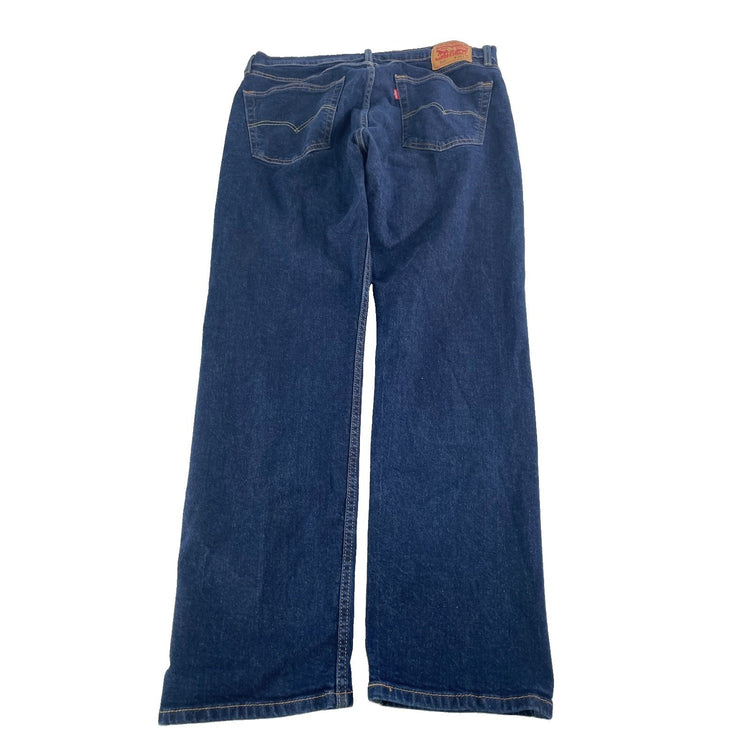 Mens Levis 505 Straight Dark Wash Denim Jeans Size 36x32