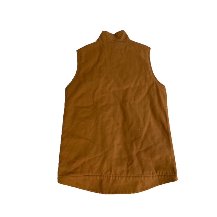Womens Carhartt Tan Washed Duck Sherpa Lined Vest Size Large