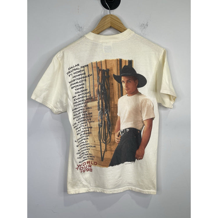 Adult Vintage Garth Brooks 1998 Sevens White Tour T-Shirt Size M