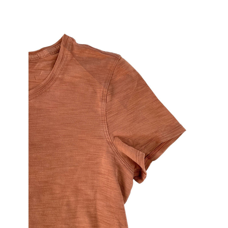 Women's Lululemon Athletica Burnt Orange Crop T-Shirt Size M