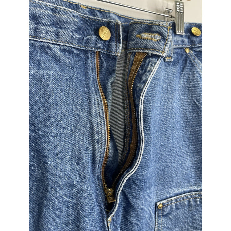 Carhartt Jeans Mens 38 X 32 Denim Double Knee Loose Original Medium Wash
