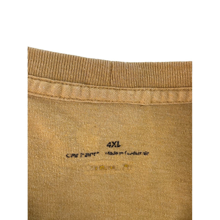 Men's Carhartt Short Sleeve Pocket T-Shirt Tan Size 4XL