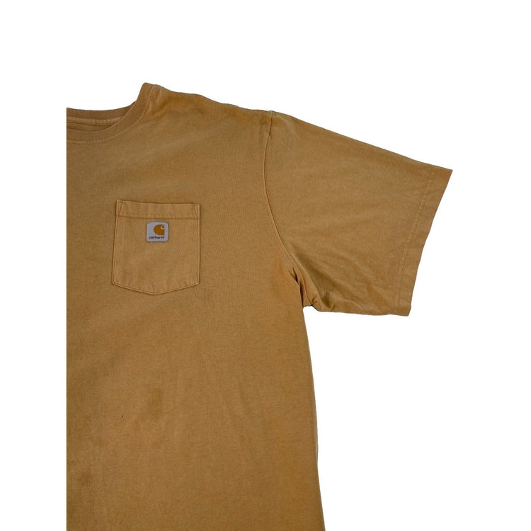 Men's Carhartt Short Sleeve Pocket T-Shirt Tan Size 4XL