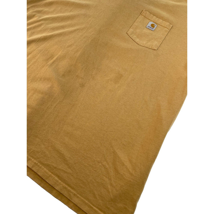 Men's Carhartt Short Sleeve Pocket T-Shirt Tan Size 4XL