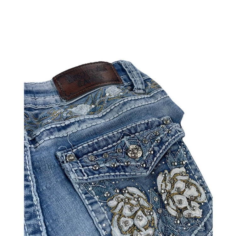 Women’s Westfield Eagle Embroidered Back Pockets Light Wash Boot Jeans Size 11