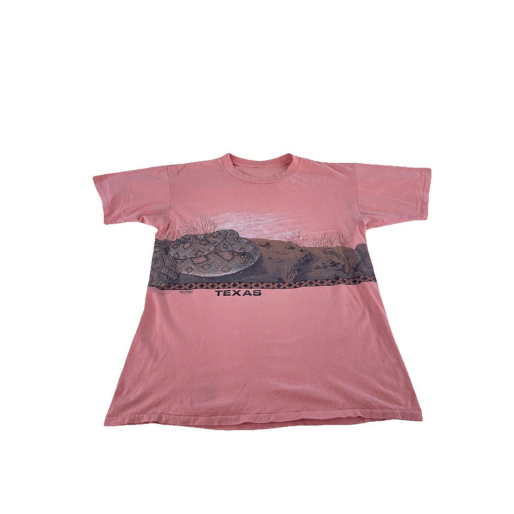 Mens Vintage 1989 San Segal Texas Desert Rattlesnake Graphic T-Shirt Size Xl