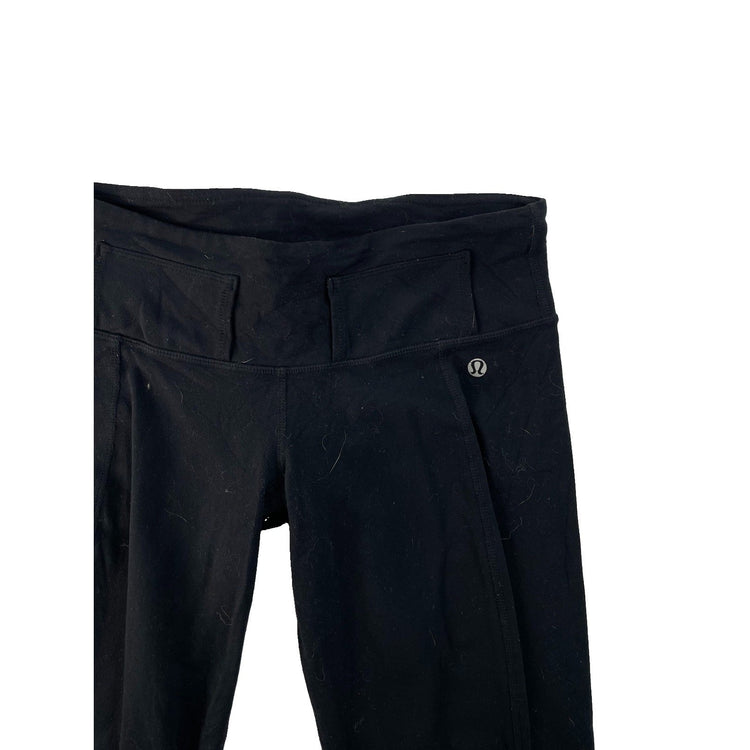 Women's Lululemon Athletica Black Wide-Leg Athletic Pants Size 8