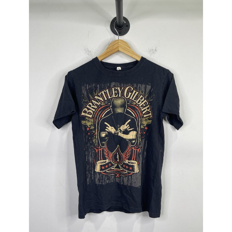 Men’s Brantley Gilbert Shirt Black Short Sleeve Pullover Anvil Tag Sz S