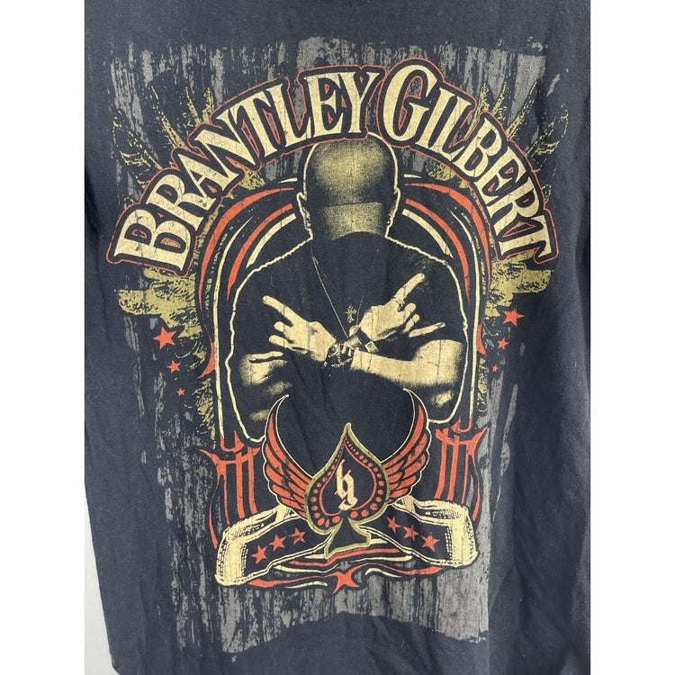 Men’s Brantley Gilbert Shirt Black Short Sleeve Pullover Anvil Tag Sz S