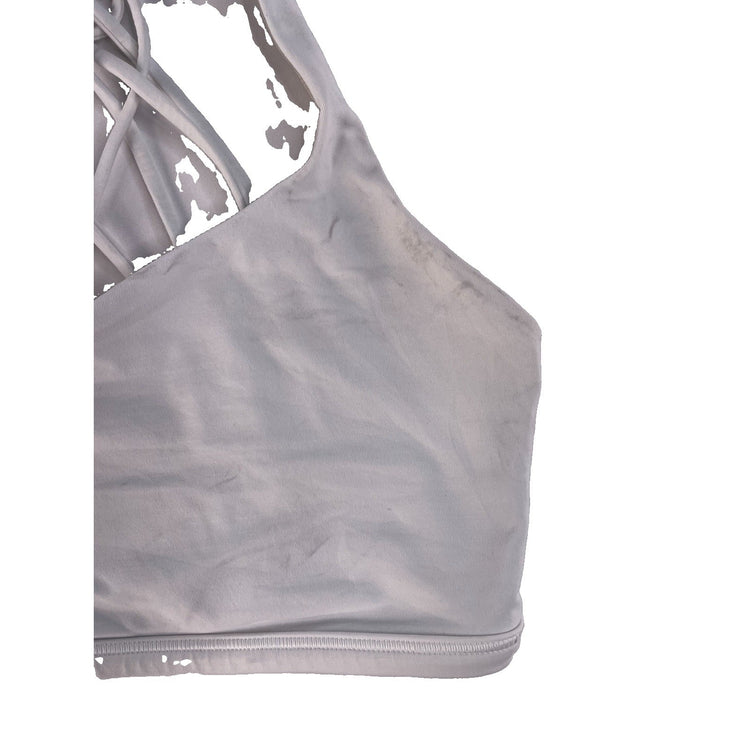 Womens Lululemon white Strappy Sports Bra Size 6
