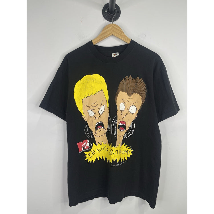 Vintage 1993 Beavis and Butthead MTV Single Stitch T-Shirt Size Large