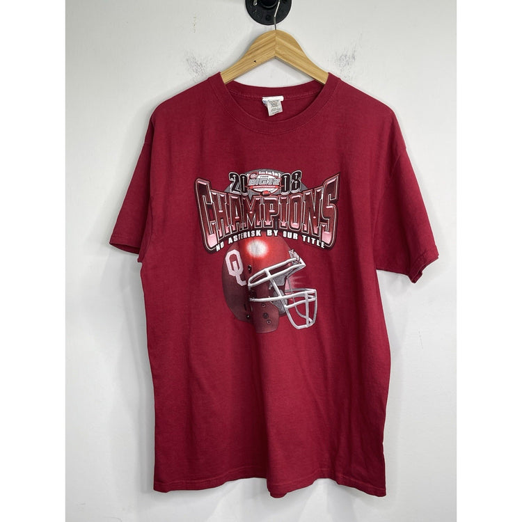 2008 Oklahoma Sooners Red T-shirt Big 12 Championship Size X-Large