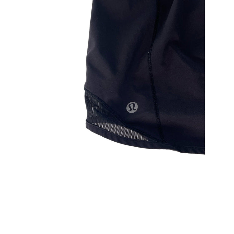 Womens Lululemon Black Elastic Waist Gym Training Athletic Shorts SIZE 2