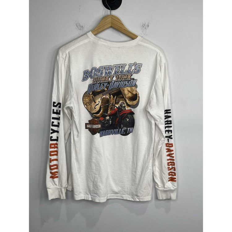 Men’s 2019 HD Harley Davidson Long Sleeve Graphic White Sz M
