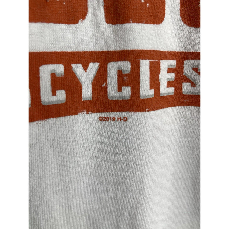 Men’s 2019 HD Harley Davidson Long Sleeve Graphic White Sz M