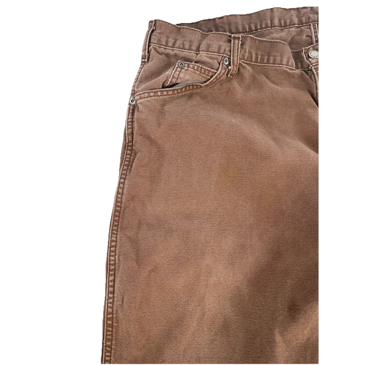 Mens Genuine Dickies Brown Canvas Carpenter Pants Size 42x30