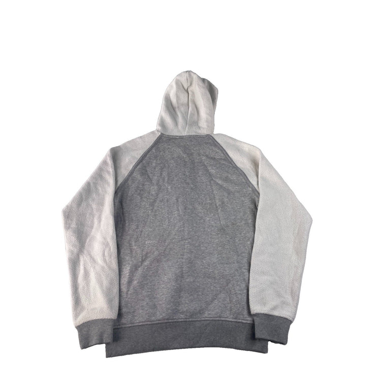 Mens Adidas Originals NWT Gray Sherpa Fleece Trefoil Pullover Hoodie SIZE S