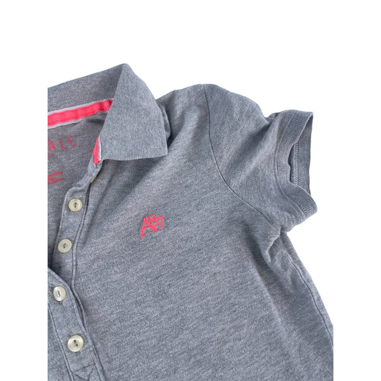 Womens Aeropostale Gray Polo Tee A87 Logo Size S/P