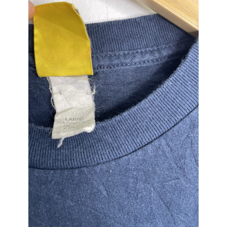 Men’s Vintage Big Dogs Navy Blue ‘Fishing At The Crack Of Dawn’ T Shirt Sz L