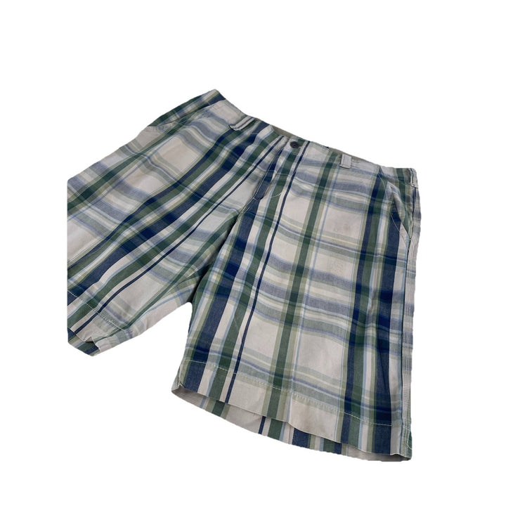 Mens PLUGG CO Multicolor Plaid Pattern Cargo Shorts Size 38