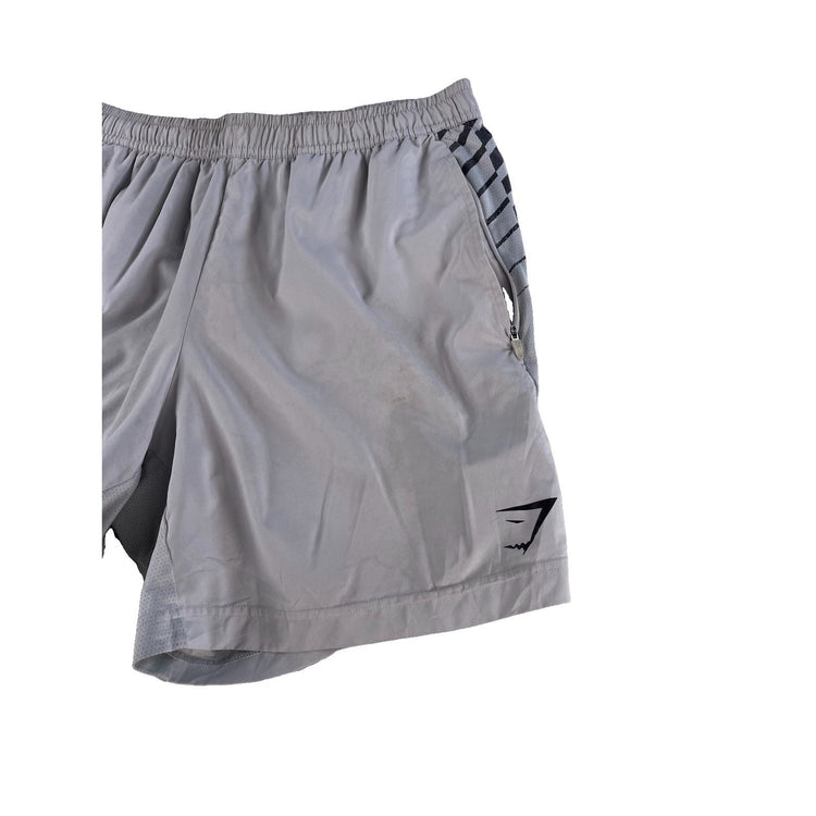 Mens Modern Gymshark Athletic Performance Running Shorts White Size M