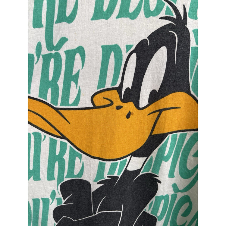 Adult Vintage Daffy Duck Shirt OS Sleep Warner Bros Cartoon Despicable Sz XL